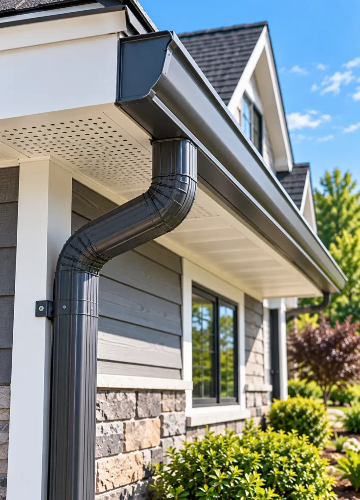 6K gutter system installed on a residential home