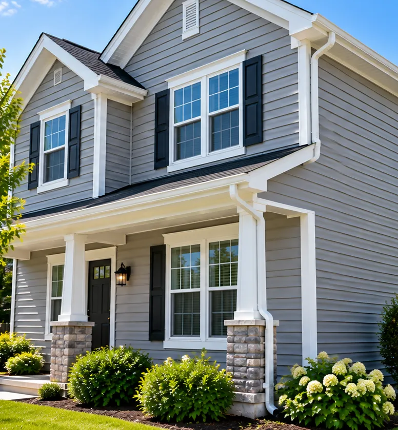 Residential home with vinyl siding